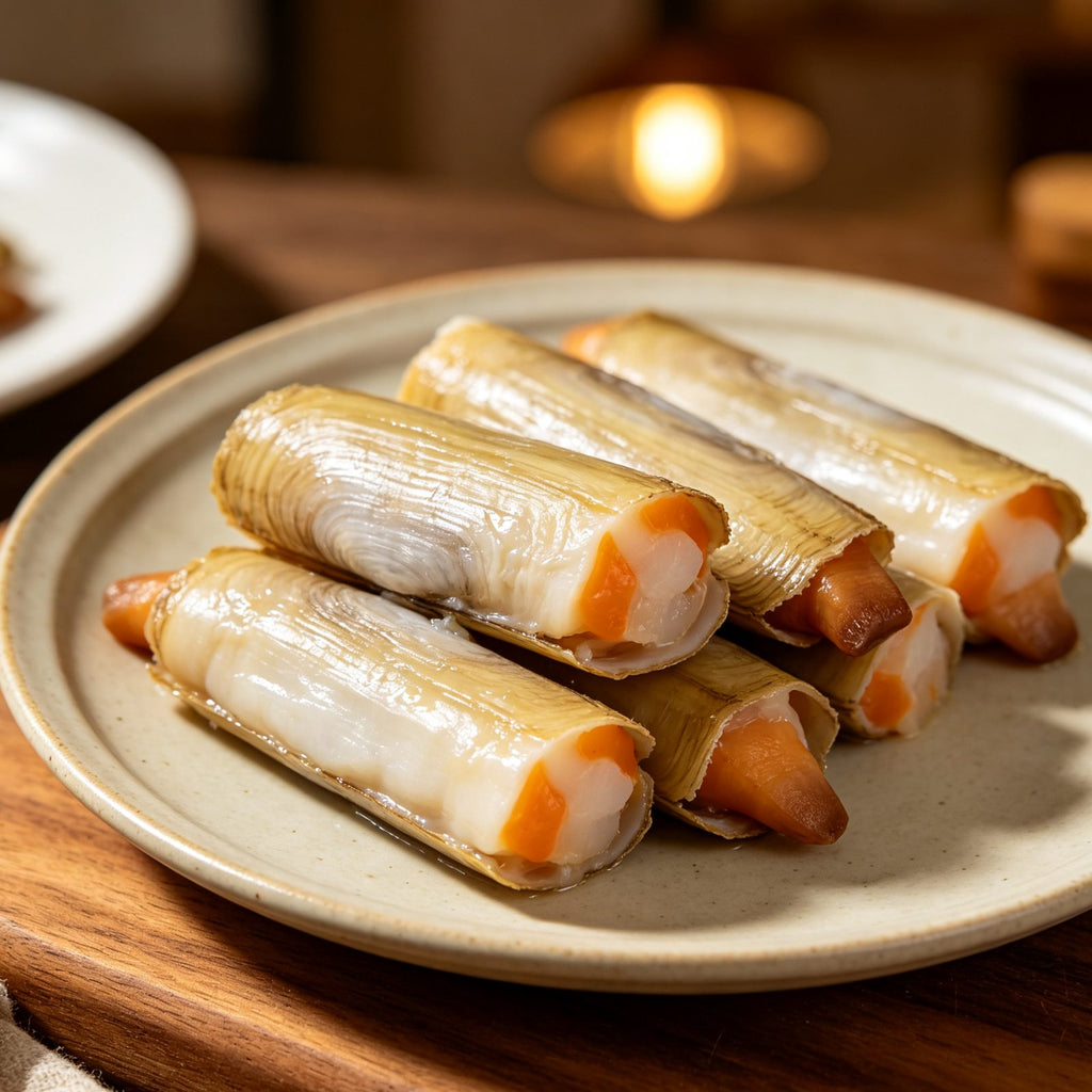 Bamboo Clams Stuffed with Carrot