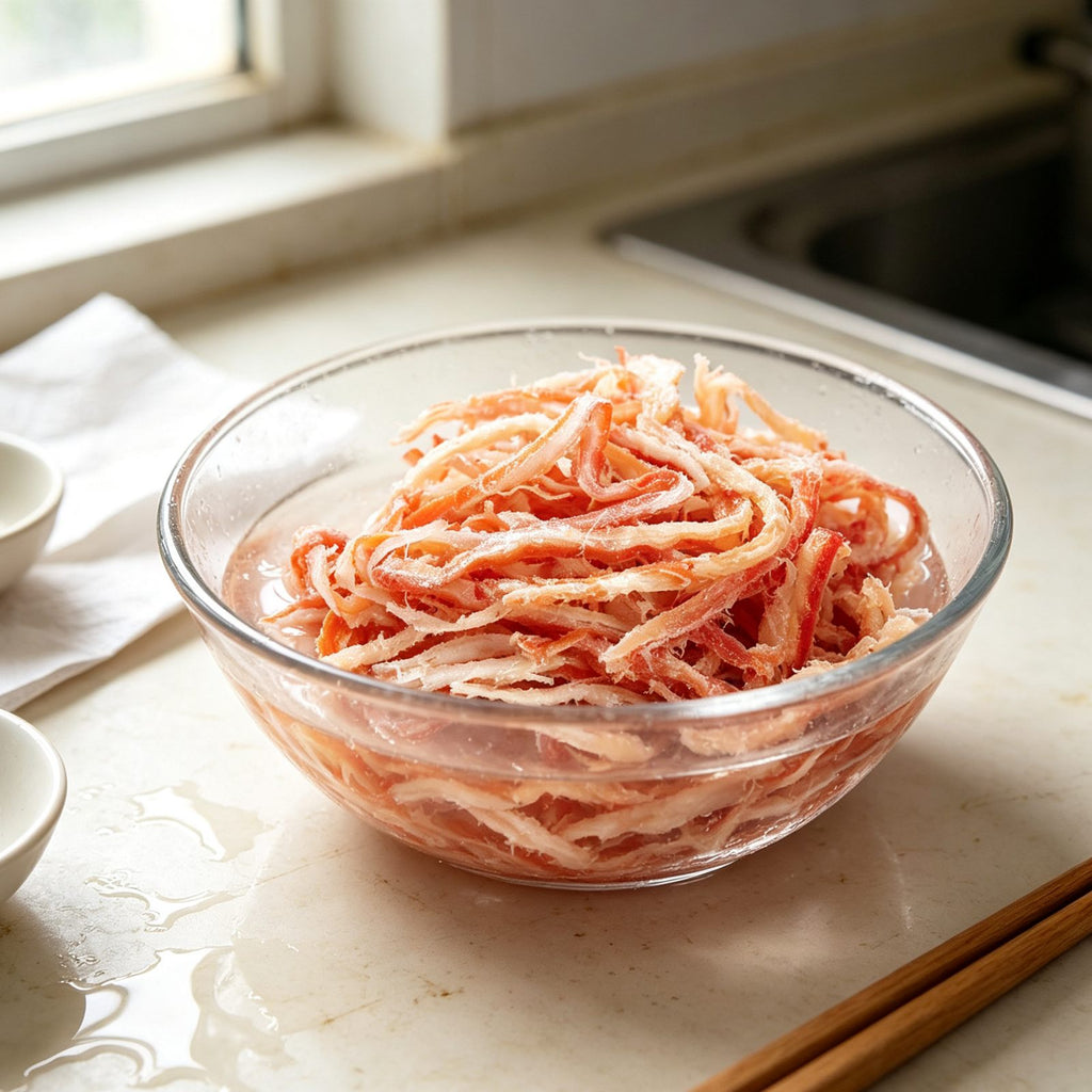 Fresh Squid Slices Ready to Cook